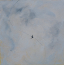 Himmel über Regensburg, Öl auf Leinwand