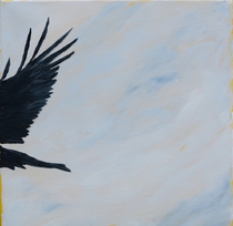 Himmel über Regensburg, Öl auf Leinwand