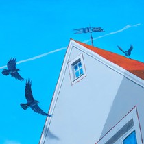 Schick-Ries, Krähen, Himmel über Regensburg