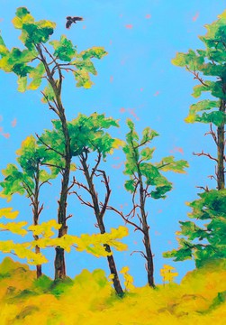 Schick-Ries, Kiefern, Ölbild