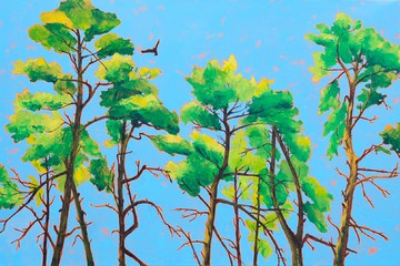 Schick-Ries, Kiefern, Ölbild