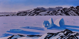 Grönland, Öl auf Leinwand